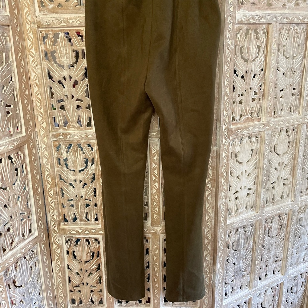 AVEC LES FILLES, size XS olive high waisted slit leggings - Picture 3 of 4